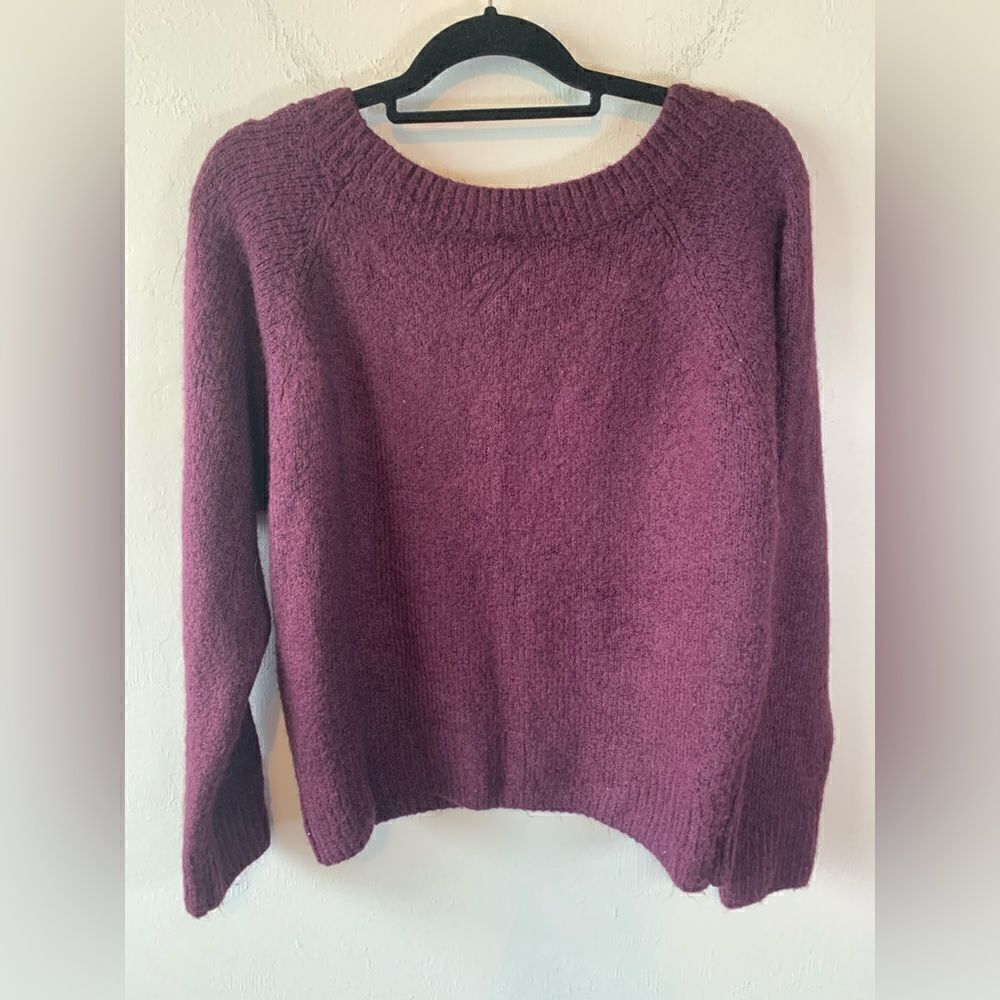 Victoria’s Secret Purple fuzzy “love” rhinestone sweater size M - Picture 2 of 8